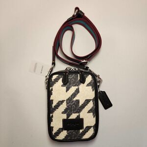 Coach CJ672 STANTON CROSSBODY WITH HOUNDSTOOTH PRINT